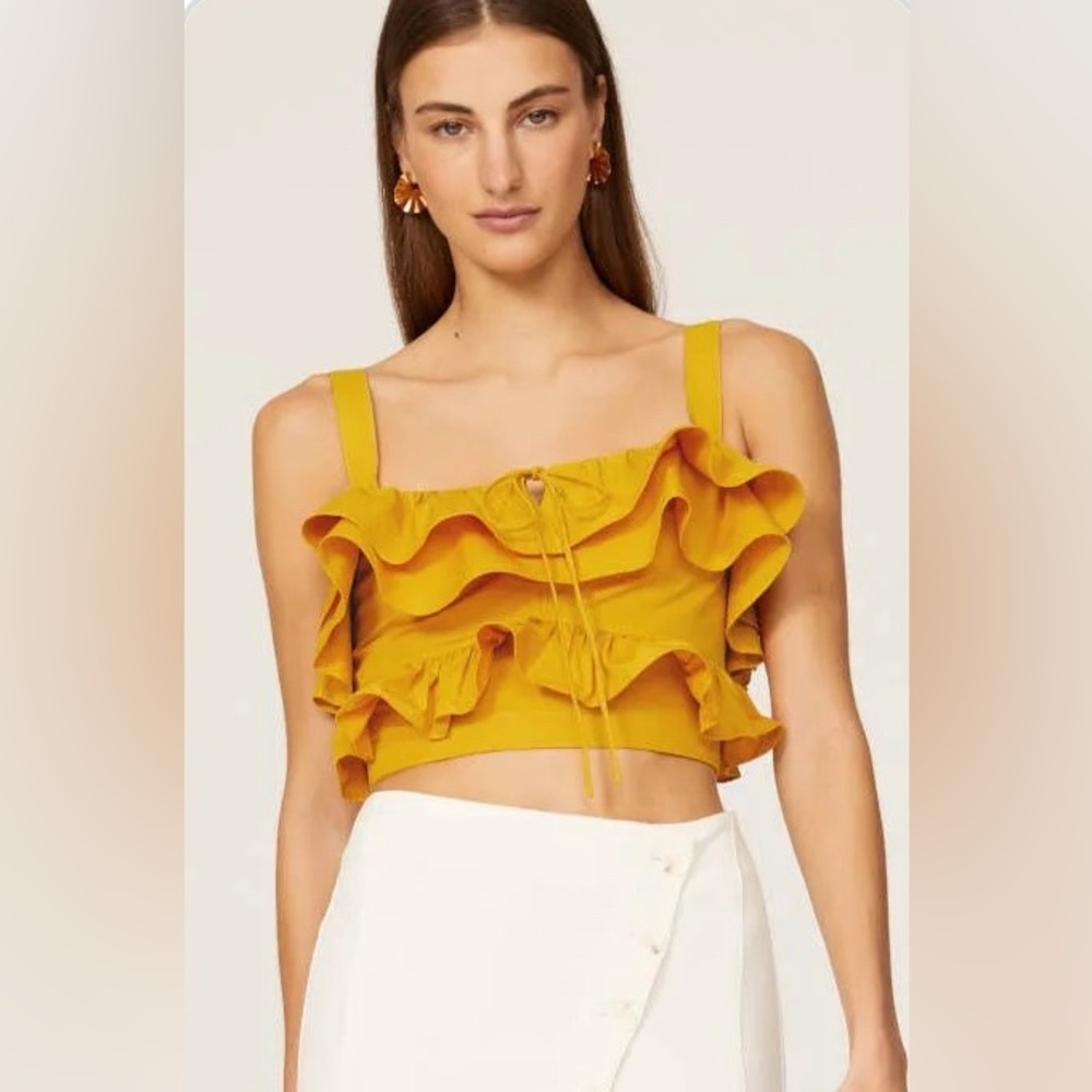 Jason Wu • Ruffle Crop Top • Sz 0